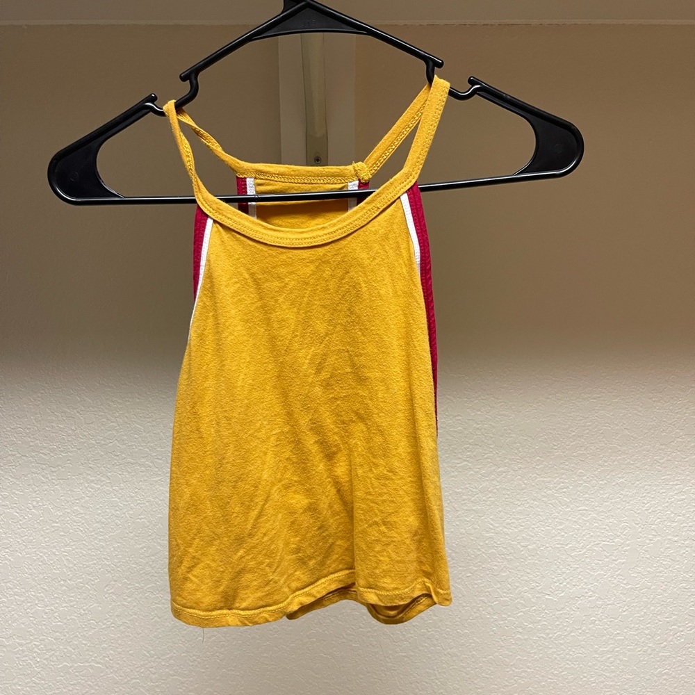 Yellow crop top